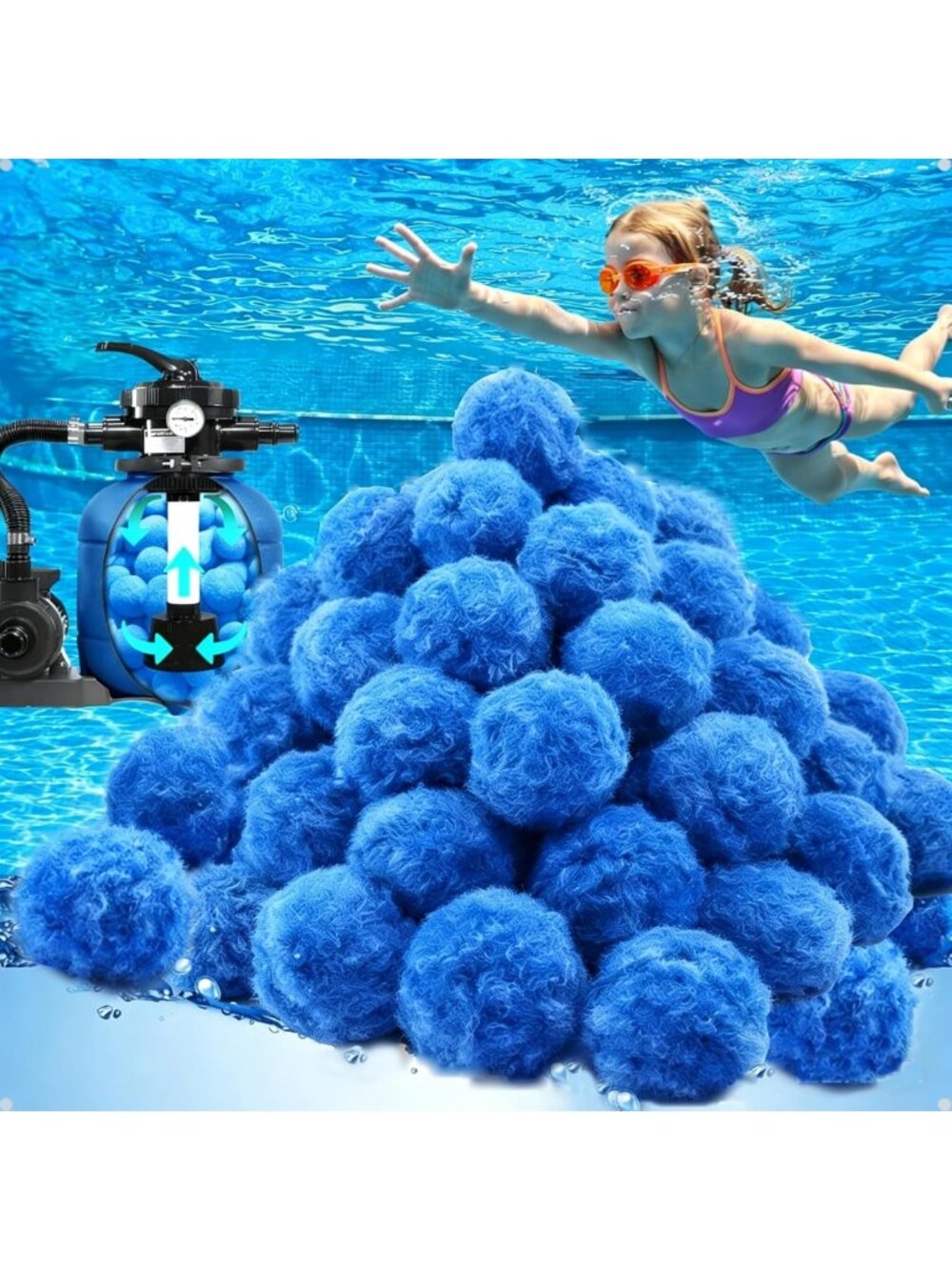 5.5LB Pool Filter Balls for Above Ground & Inground Swimming Pools